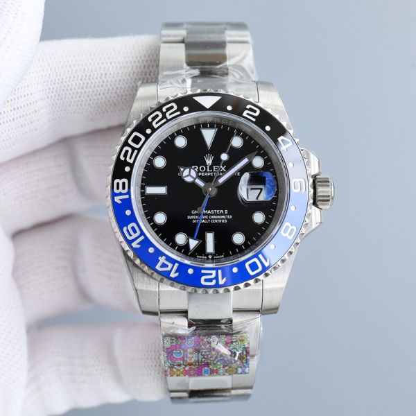 Clean Factory ROLEX GMT  904L Steel 2836/3186/3285 Movement Black Watch